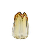 Murela Glass Amber Vase - Medium Light & Living