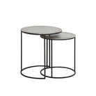 Talca Raw Nickel Side Table - Set of Two Light & Living