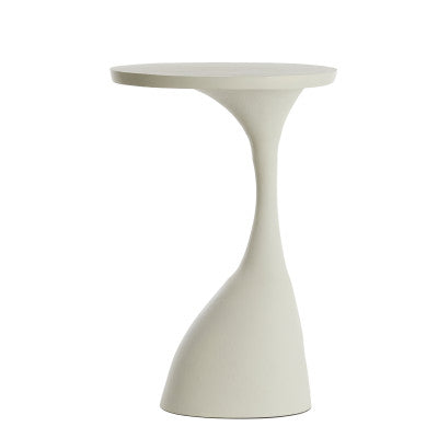 Macau Matt Cream Side Table - Small Light & Living