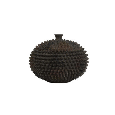Caldras Brown Deco Jar - Large Light & Living