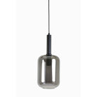 Lekar Black & Smoked Glass Hanging Lamp Light & Living