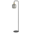 Lekar Glass Floor Lamp - Antique Bronze & Smoked Light & Living