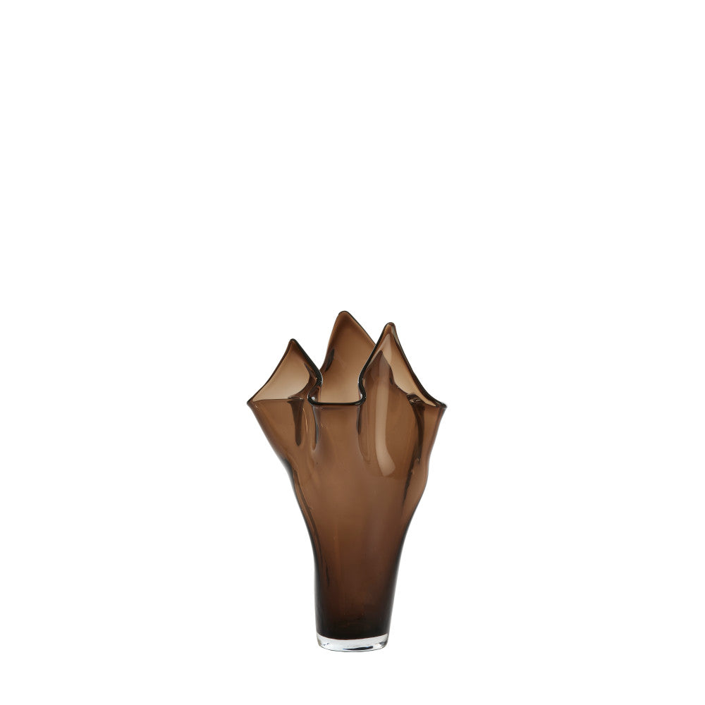 Aiora Dark Brown Glass Small Vase Light & Living