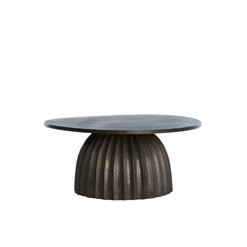 Veglia Matt Dark Brown Low Side Table - Large Light & Living