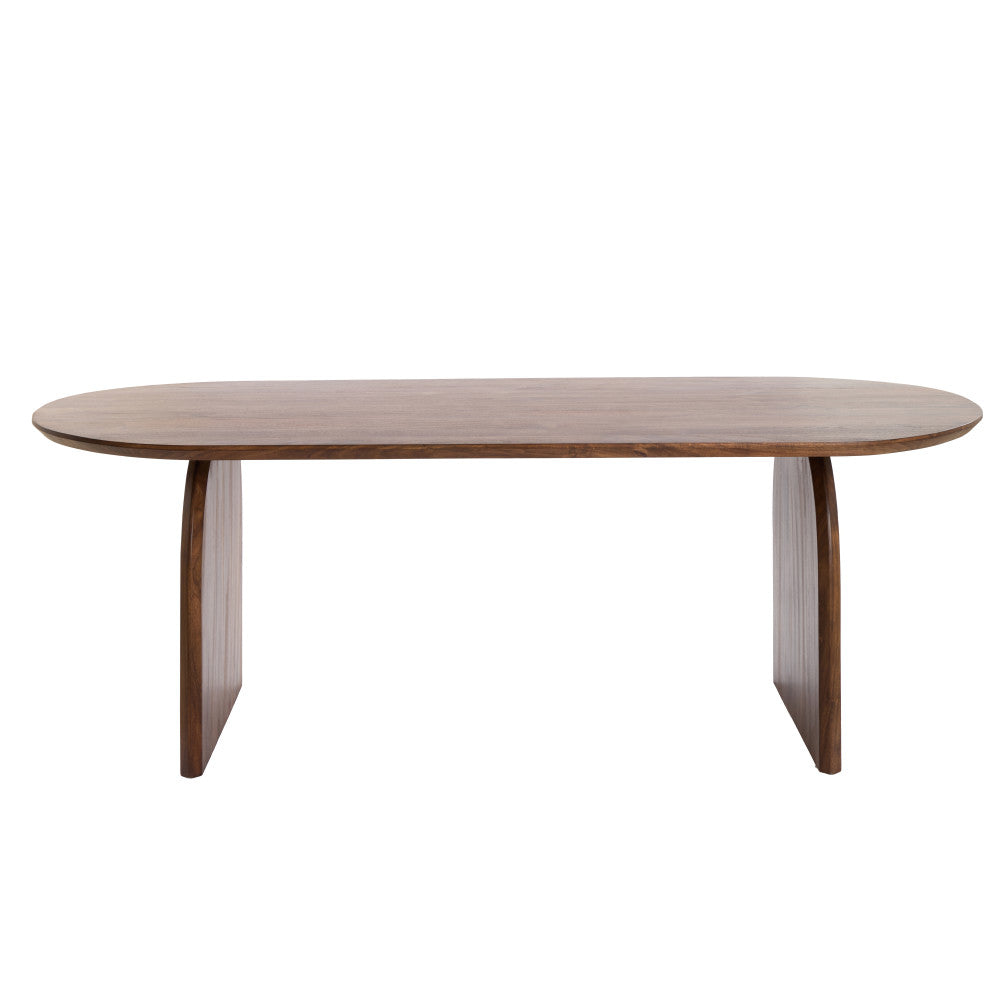 Indore Acacia Wood Brown Dining Table Light & Living