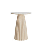 Veglia Matt Sand & Light Brown Spotted Side Table - Small Light & Living