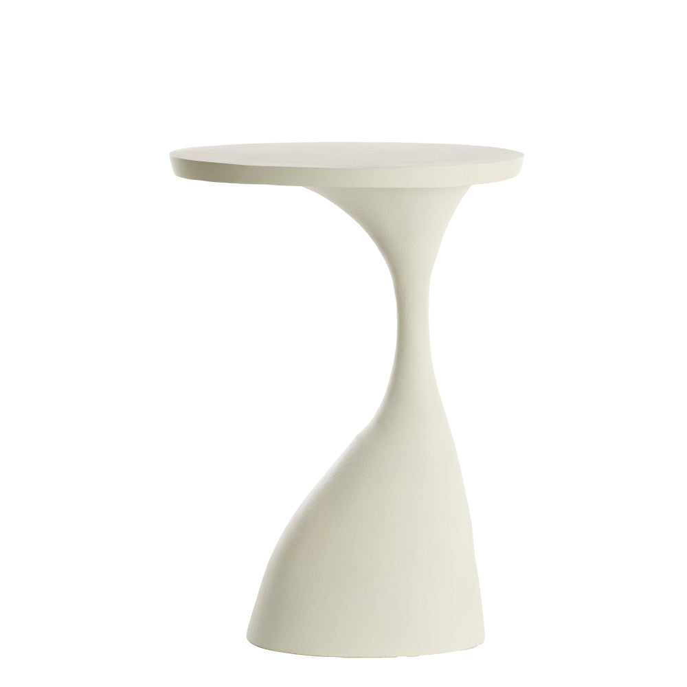Macau Matt Cream Side Table - Large Light & Living