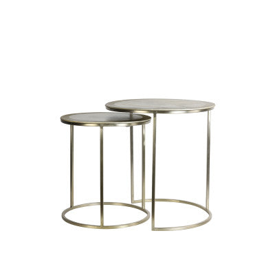 Talca Light Gold Side Table - Set of Two Light & Living