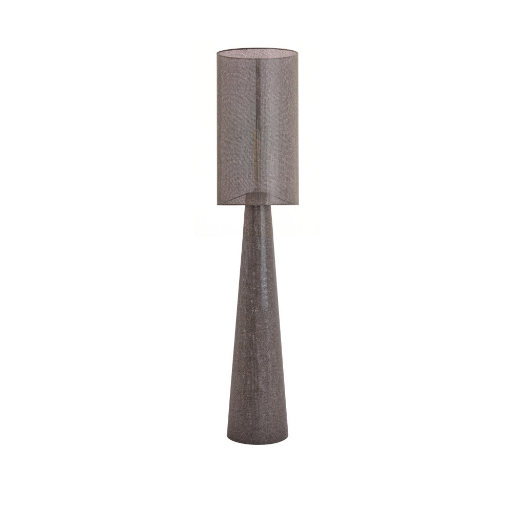 Micky Linen Floor Lamp - Brown Light & Living