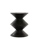 Larus Mango Wood Matt Black Side Table Light & Living
