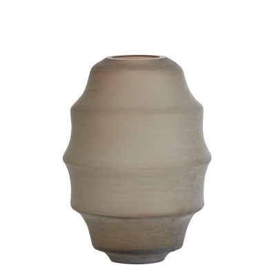 Nayoro Matt Light Brown Glass Vase - Large Light & Living