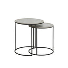 Talca Raw Nickel Side Table - Set of Two Light & Living