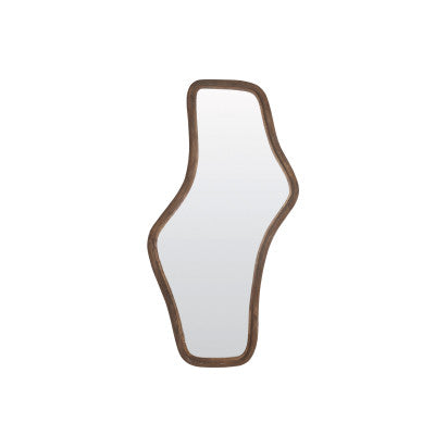 Celano Wood Matt Dark Brown Mirror - Medium Light & Living