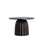 Veglia Matt Dark Brown Low Side Table - Small Light & Living