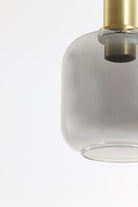 Lekar Antique Bronze & Smoked Glass Single Pendant Light & Living