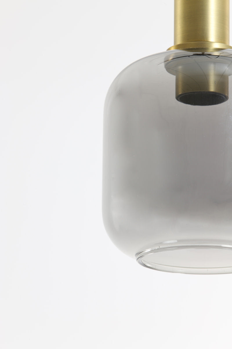 Lekar Antique Bronze & Smoked Glass Single Pendant Light & Living