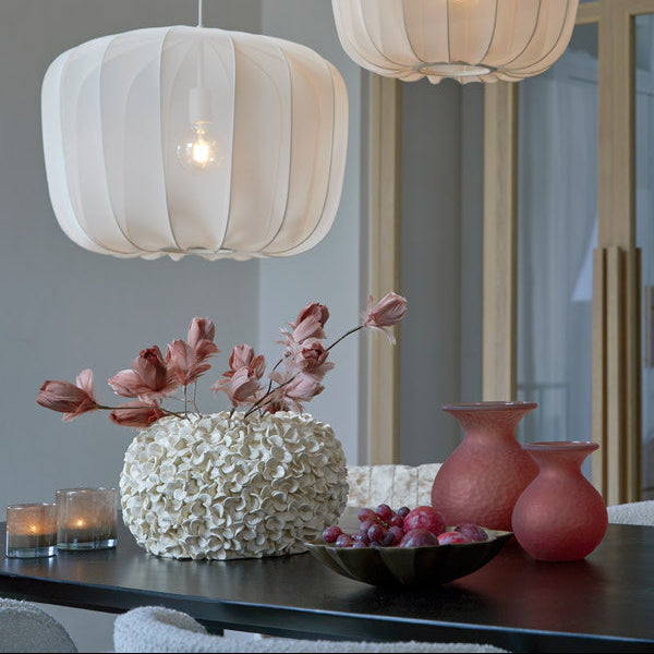 Phylia Cream Deco Vase - Large Light & Living