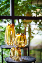 Murela Glass Amber Vase - Medium Light & Living