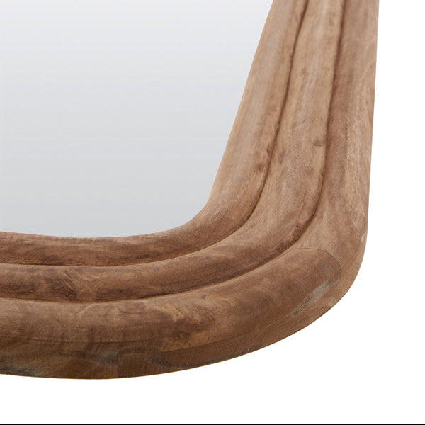 Florias Wood Brown Mirror Light & Living