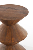 Larus Large Mango Wood Side Table - Brown Light & Living