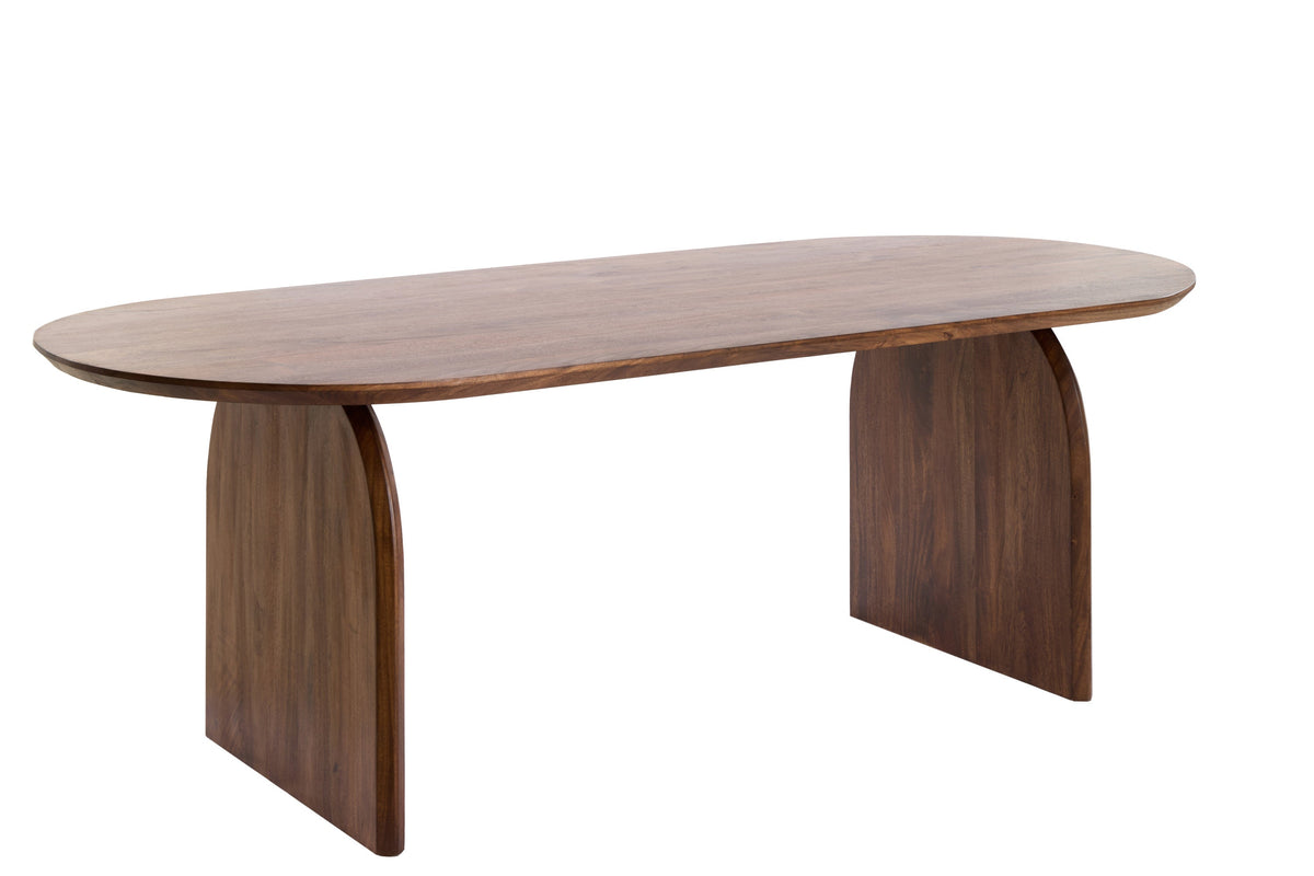 Indore Acacia Wood Brown Dining Table Light & Living