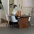 Indore Acacia Wood Brown Dining Table Light & Living