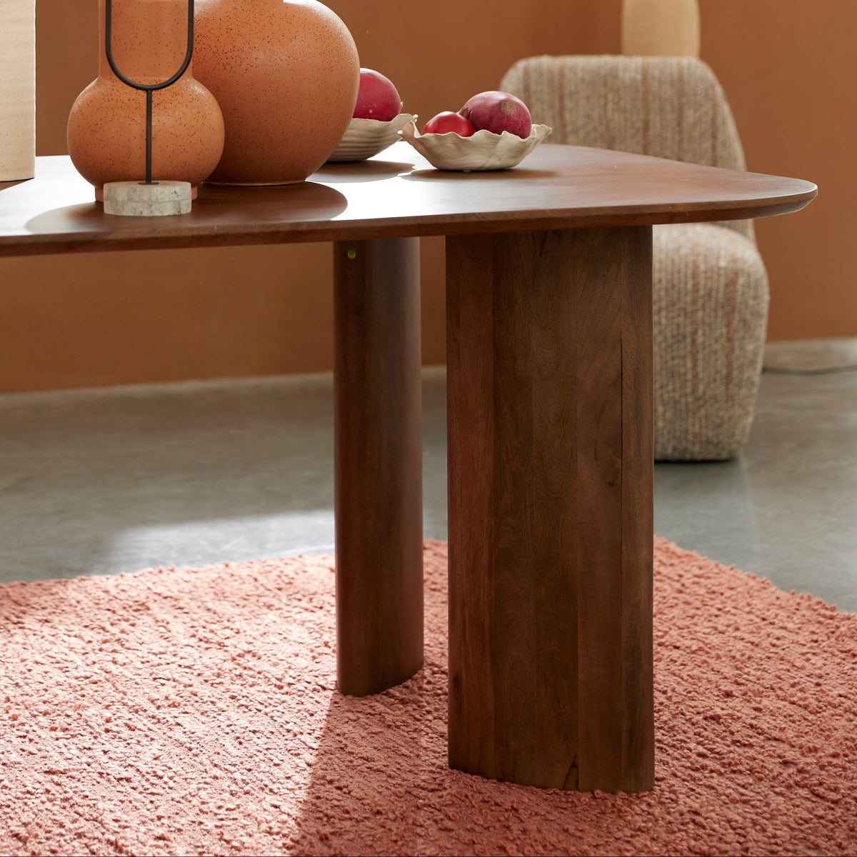 Aymara Acacia Wood Dark Brown Dining Table - 220cm Light & Living