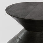 Larus Mango Wood Matt Black Side Table Light & Living