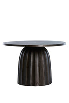 Veglia Matt Dark Brown Low Side Table - Small Light & Living