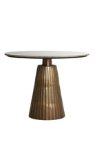 Rianne Marble Taupe-Antique Bronze Dining Table Light & Living