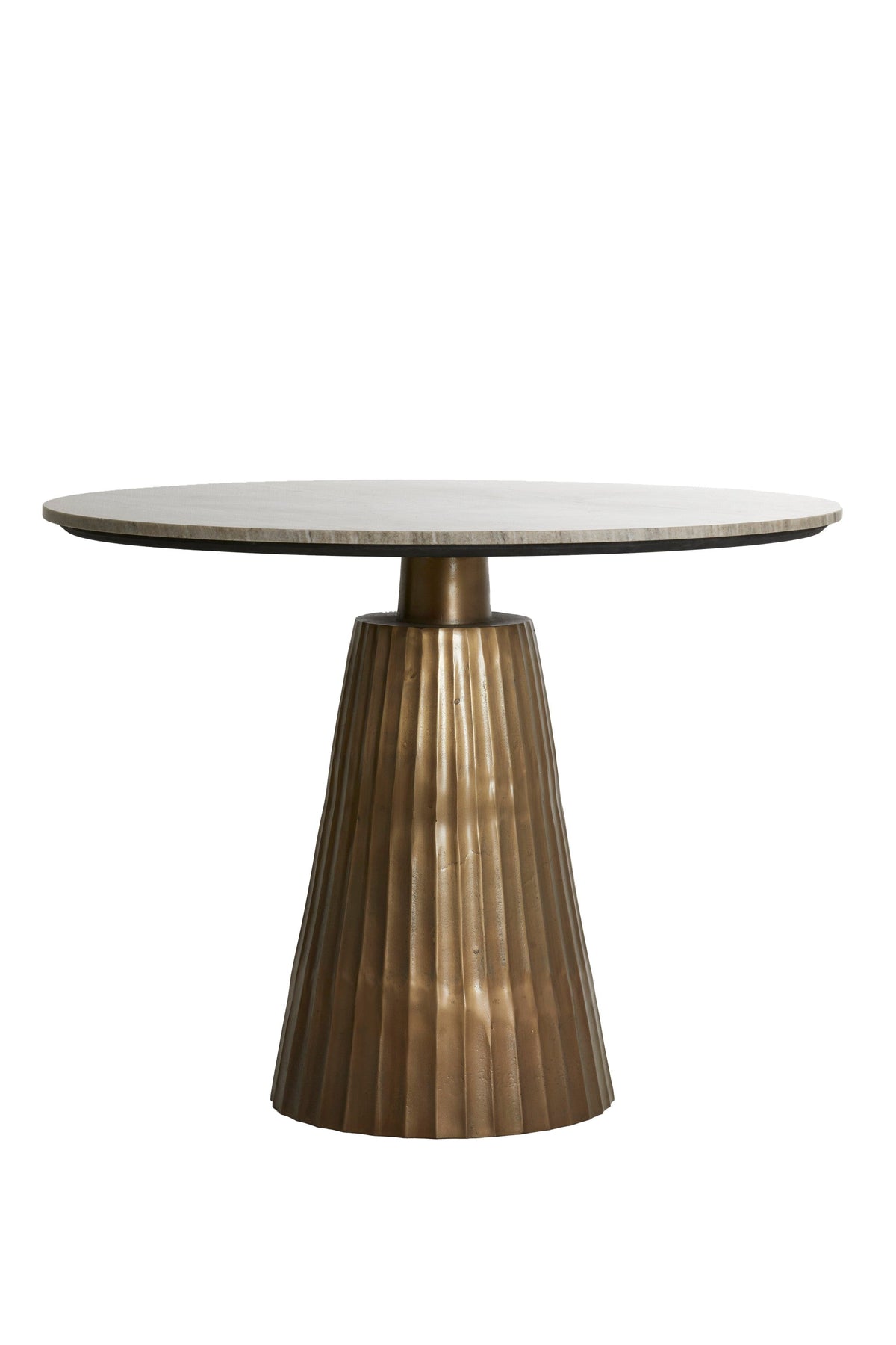 Rianne Marble Taupe-Antique Bronze Dining Table Light & Living
