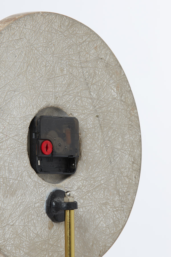 Moreno Marble Brown Clock On Base Light & Living