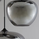 Mayson Smoked Glass & Matt Black 3 Light Pendant Light & Living