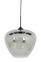 Mayson Smoked Glass & Matt Black Pendant - Large Light & Living
