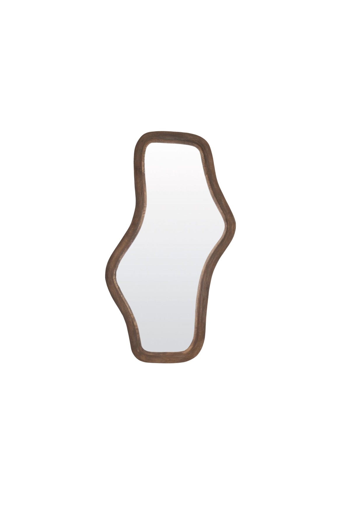 Celano Wood Matt Dark Brown Mirror - Small Light & Living
