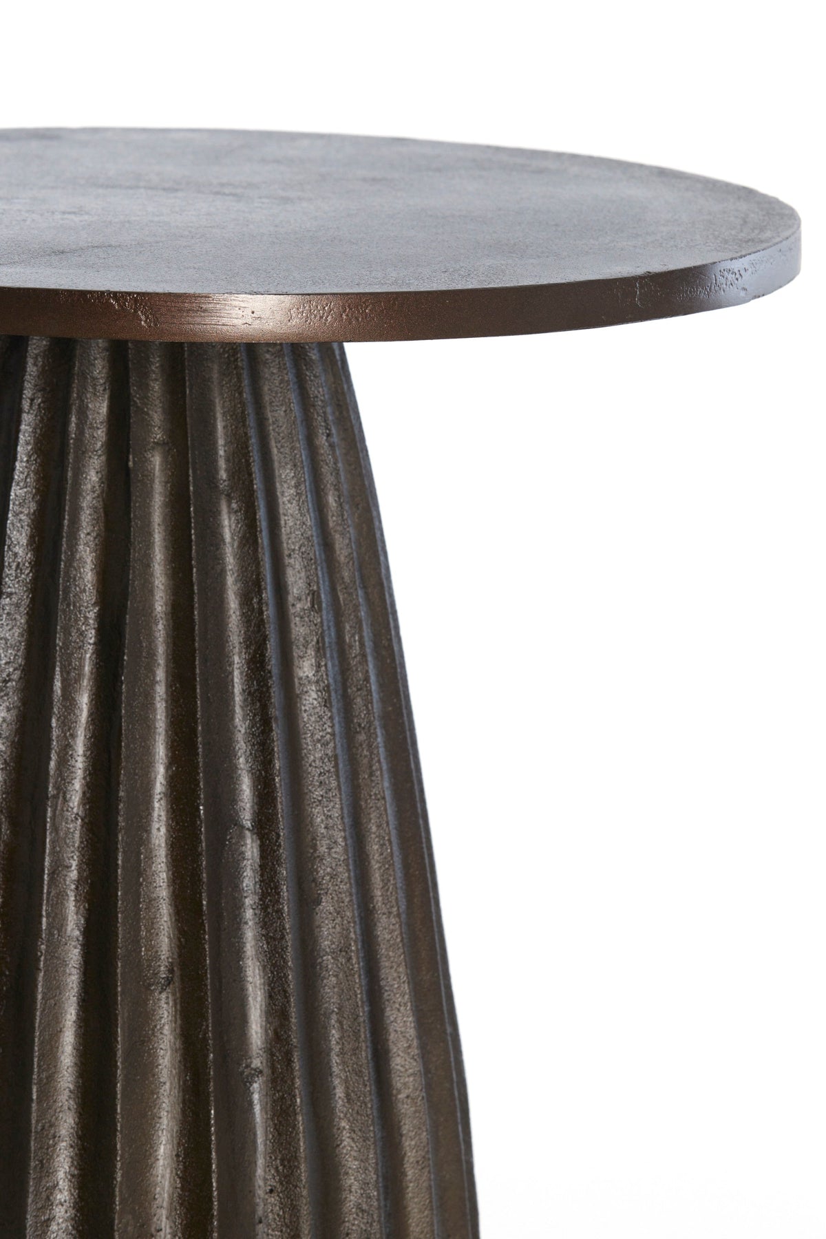 Veglia Matt Dark Brown Side Table - Small Light & Living