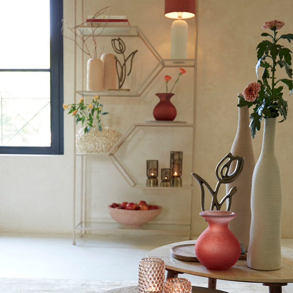 Phylia Cream Deco Vase - Large Light & Living