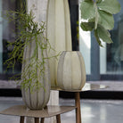 Bradley Glass Olive Green Vase - Medium Light & Living