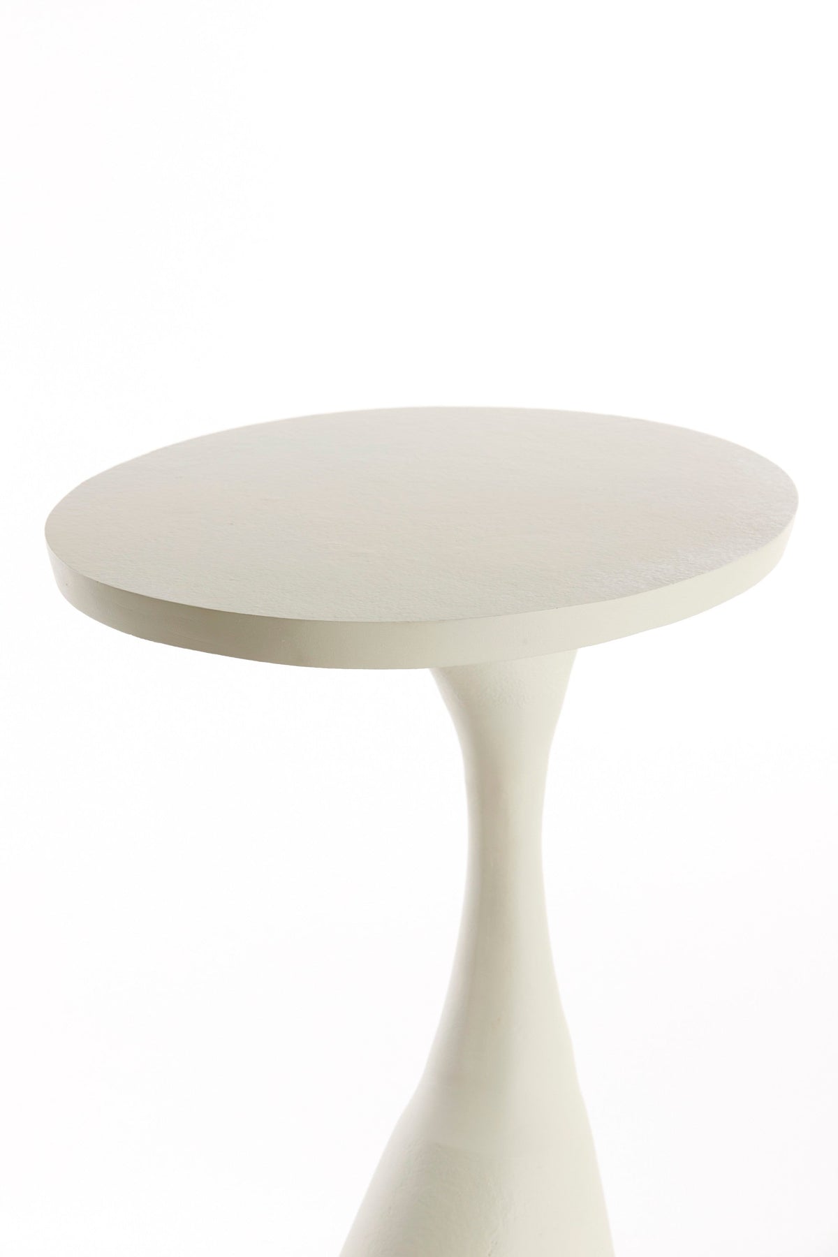 Macau Matt Cream Side Table - Large Light & Living