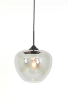 Mayson Smoked Glass & Matt Black Pendant - Medium Light & Living