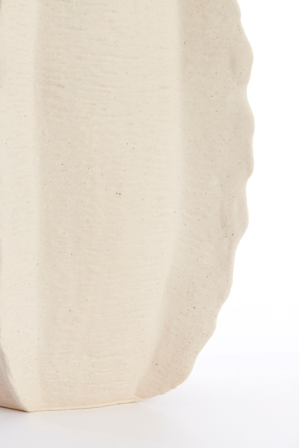 Kelapa Ceramics Cream Vase Deco - Medium Light & Living