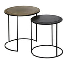 Talca Antique Copper & Bronze Edge Side Table - Set of 2 Light & Living