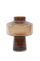 Trasmon Glass Brown Vase - Small Light & Living