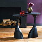Macau Matt Black Side Table - Small Light & Living