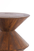 Larus Large Mango Wood Side Table - Brown Light & Living