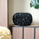 Phylia Matt Black Vase Deco - Large Light & Living