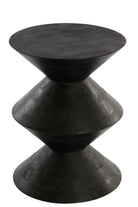 Larus Large Mango Wood  Side Table - Matt Black Light & Living