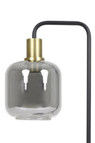 Lekar Antique Bronze & Smoked Glass Table Lamp Light & Living