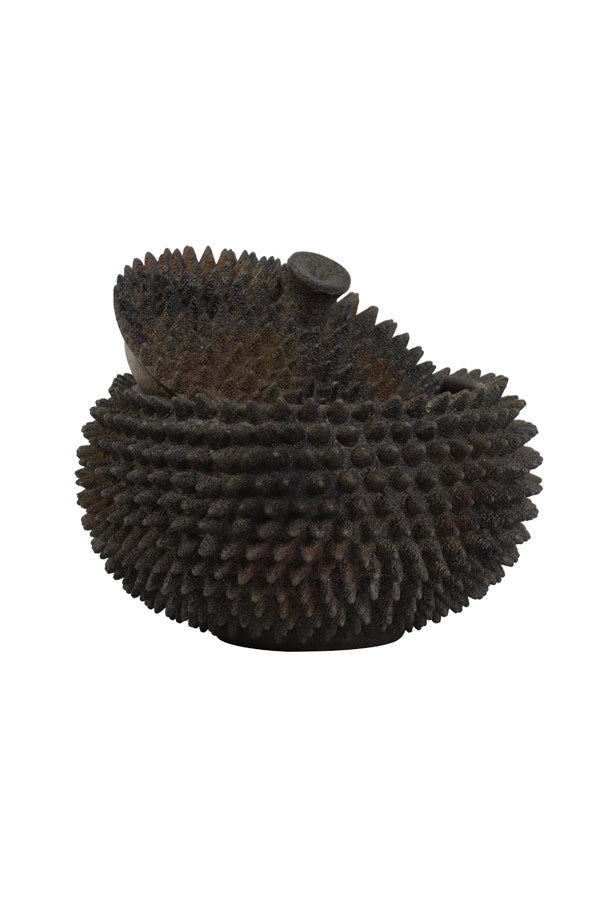 Caldras Brown Deco Jar - Large Light & Living
