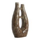 Katha Ceramic Vase Deco - Shiny Brown Light & Living